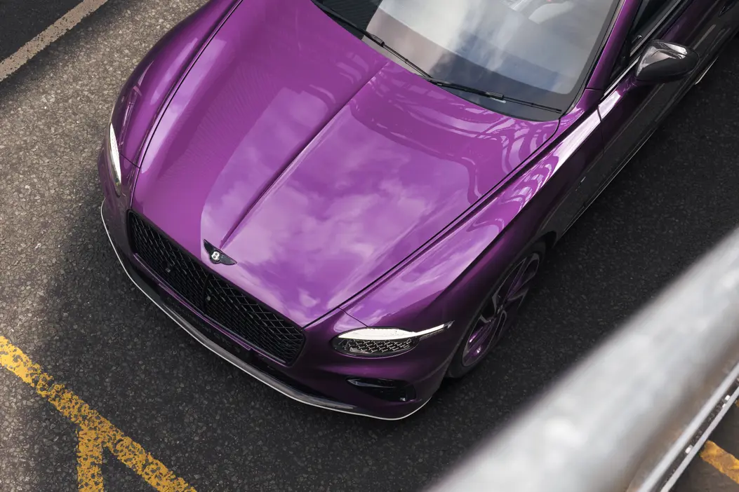 Bentley Continental GTC 80 years purple