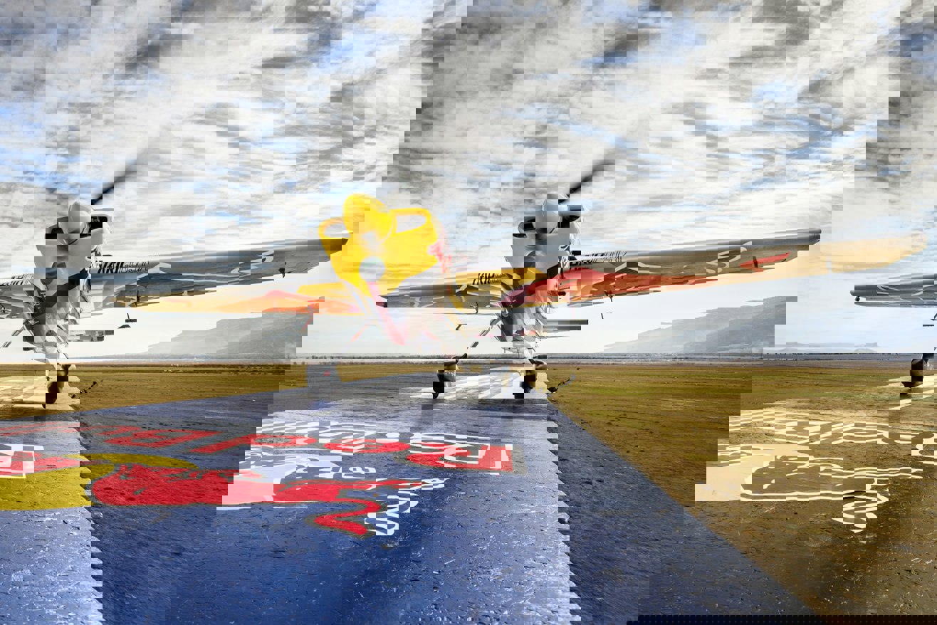 Rimac Nevera plane landing