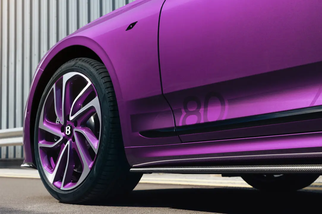 Bentley Continental GTC 80 years purple