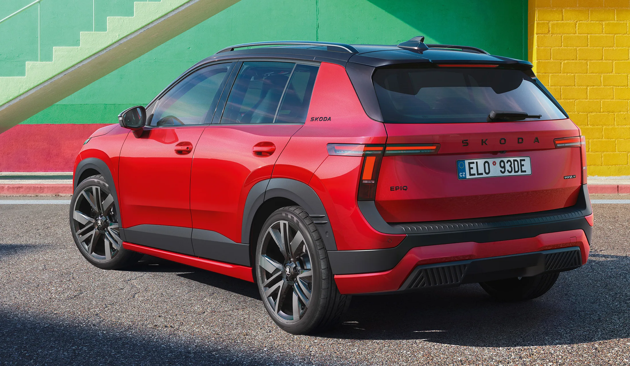 Skoda Epiq Sportline rear three-quarter view