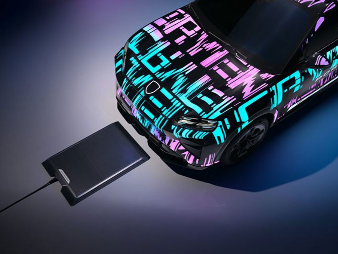 Porsche Cayenne Electric wireless charging.