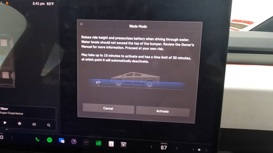 Tesla Cybertruck Wade Mode