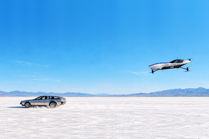 DeLorean and Airspeeder.